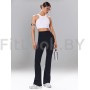Моделирующие брюки с экстра широким поясом Power Flare Black