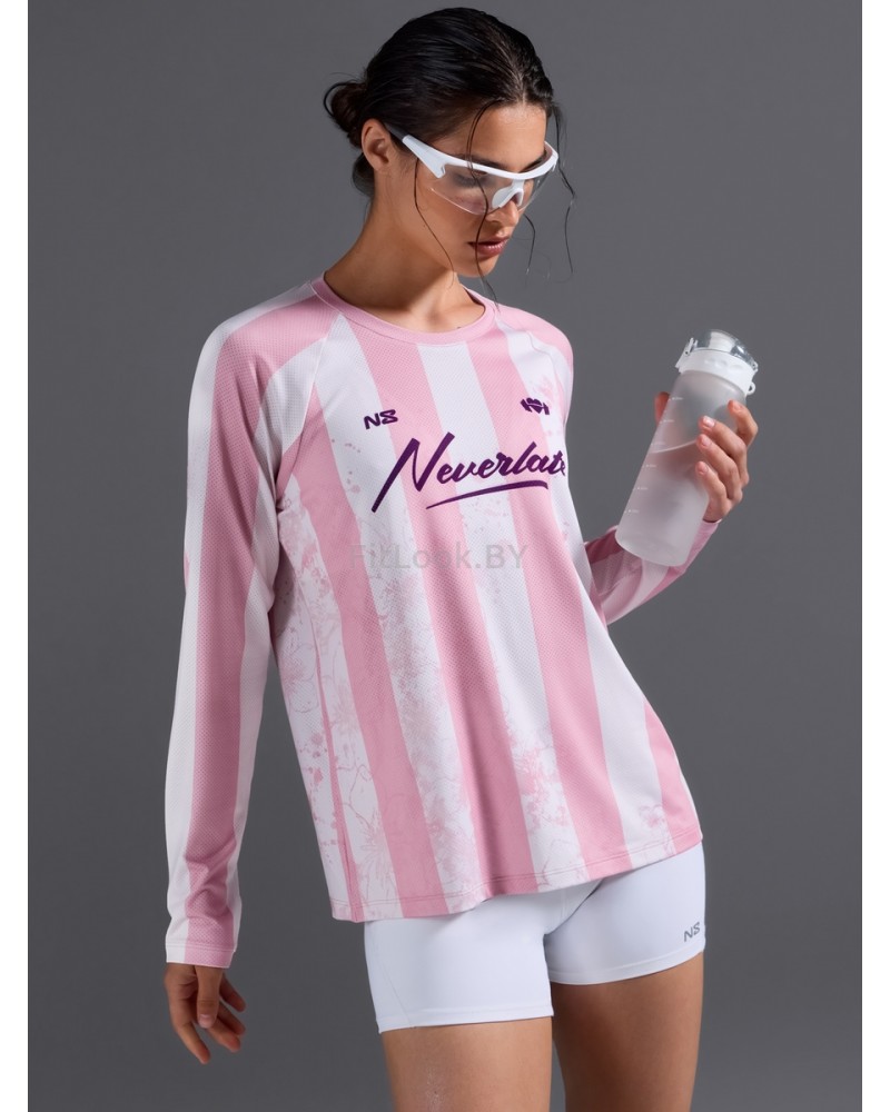 Свободный лонгслив Neverlate Pink Tech-Mesh (сетка)