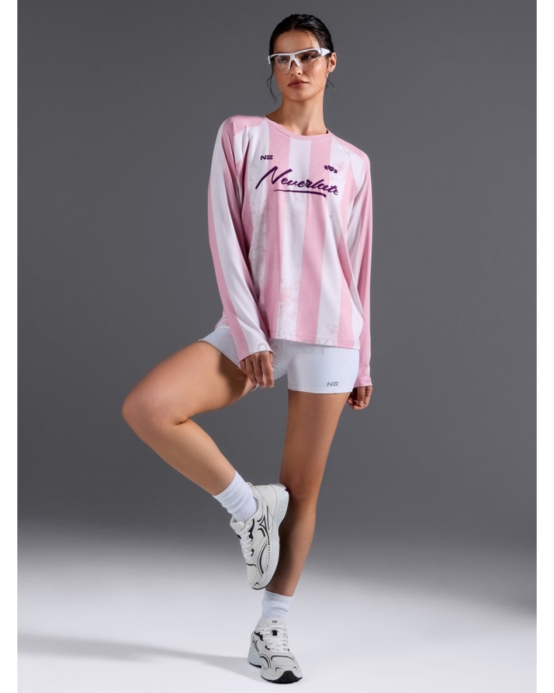 Свободный лонгслив Neverlate Pink Tech-Mesh (сетка)