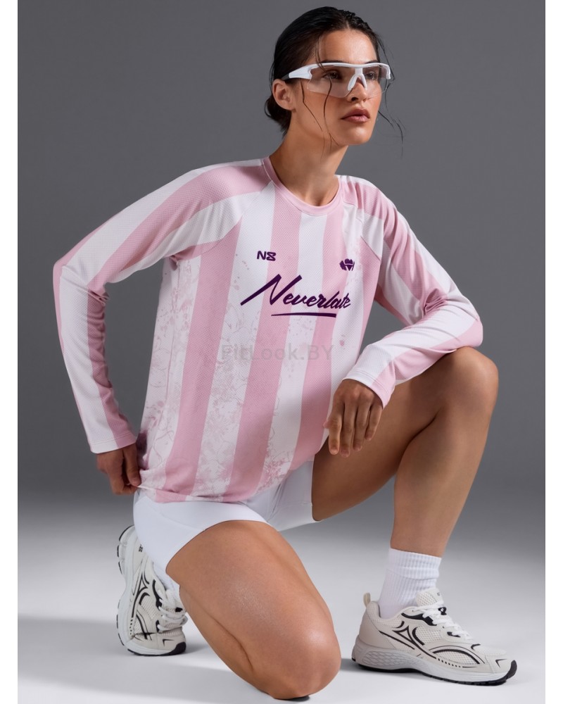 Свободный лонгслив Neverlate Pink Tech-Mesh (сетка)