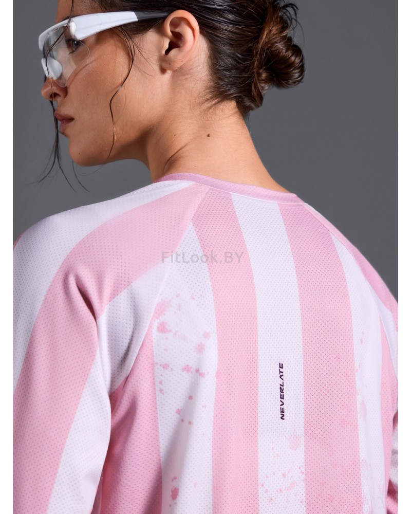 Свободный лонгслив Neverlate Pink Tech-Mesh (сетка)