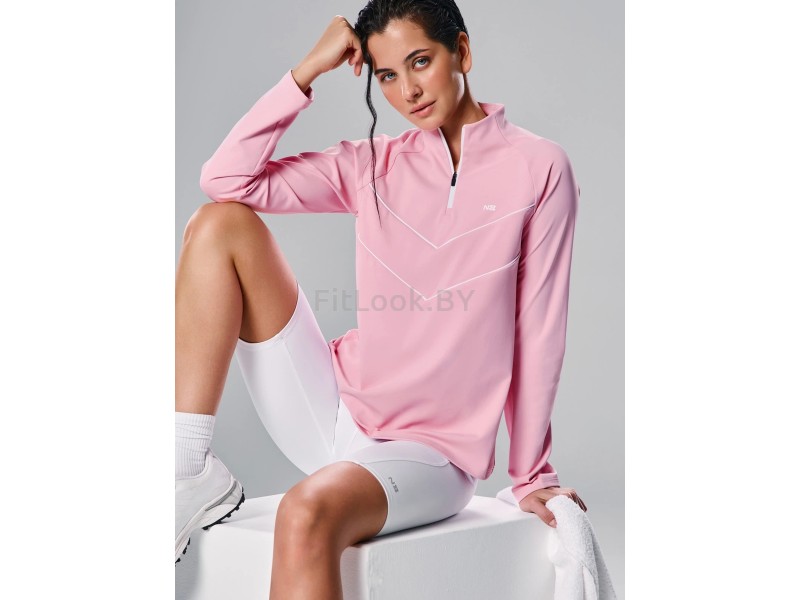 Лонгслив Neverlate Quarter-Zip Baby Pink 1316.8