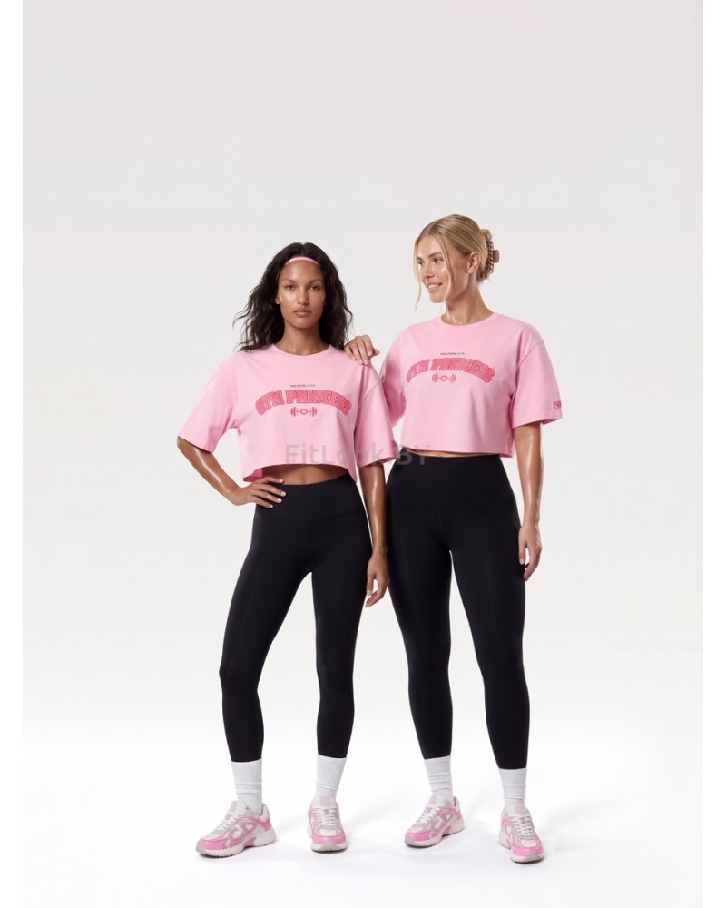 Оверсайз футболка Neverlate 19 Crop GYM Princess Pink 593.15