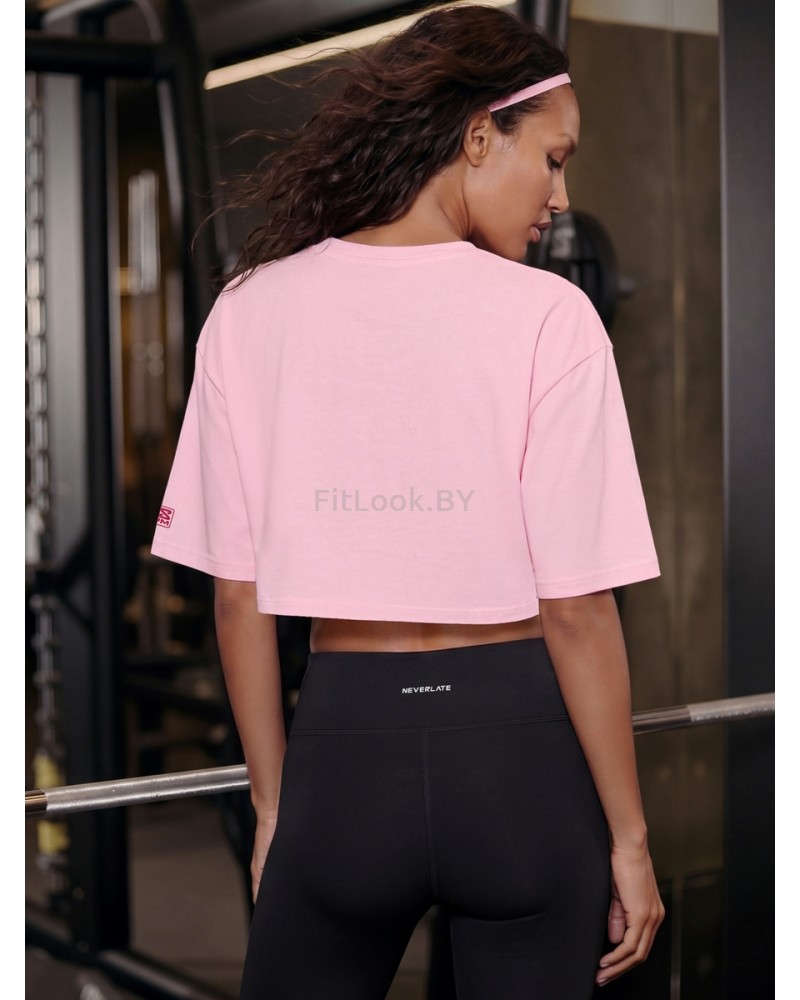 Оверсайз футболка Neverlate 19 Crop GYM Princess Pink 593.15
