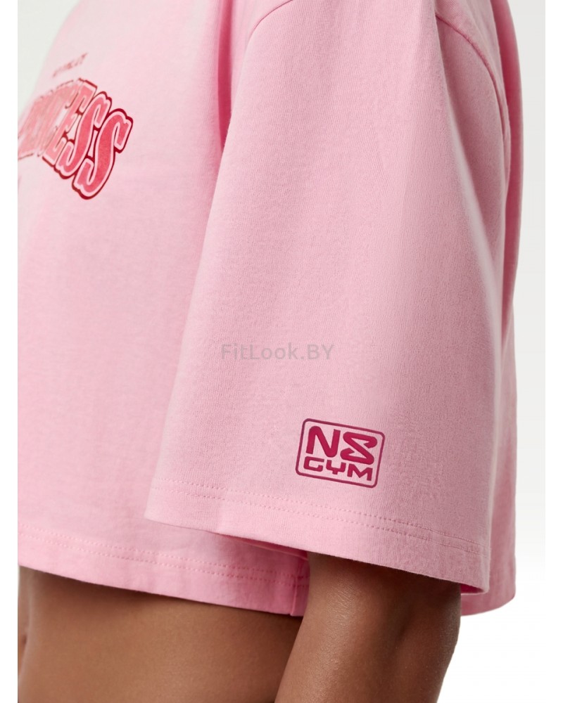 Оверсайз футболка Neverlate 19 Crop GYM Princess Pink 593.15