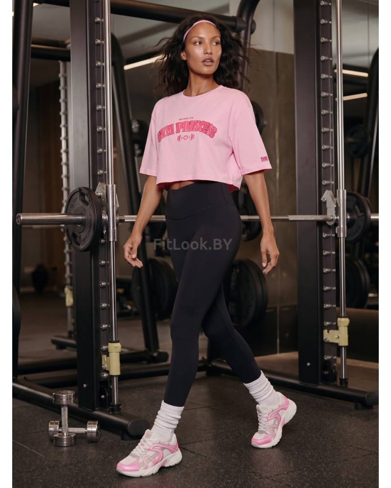 Оверсайз футболка Neverlate 19 Crop GYM Princess Pink 593.15