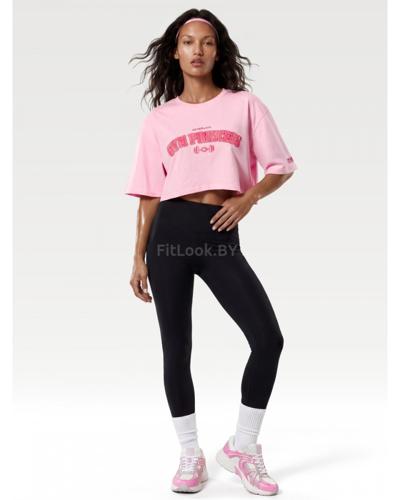 Оверсайз футболка Neverlate 19 Crop GYM Princess Pink 593.15