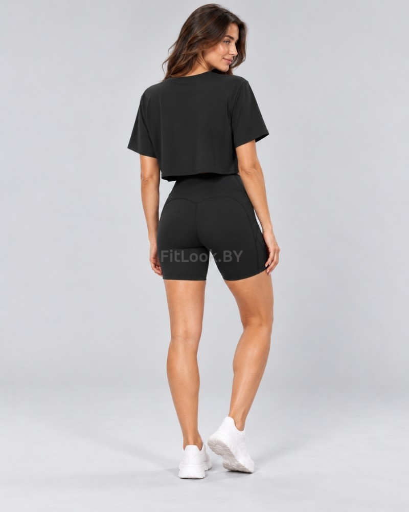 Женская укороченная футболка Air Crop Black