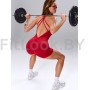 Красный спортивный комбинезон Criss-Cross Romper