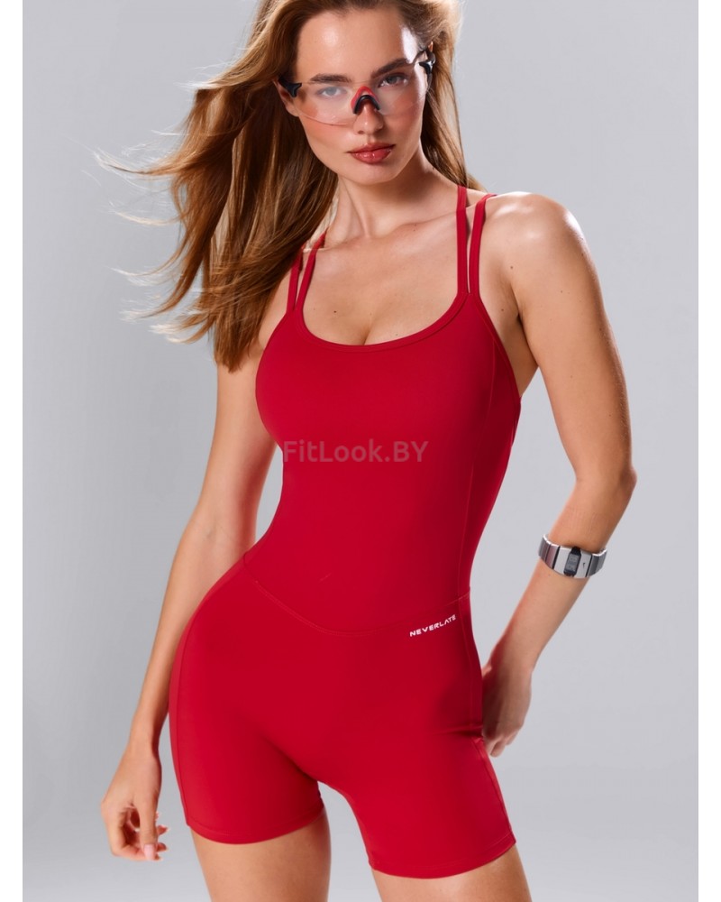 Красный спортивный комбинезон Criss-Cross Romper