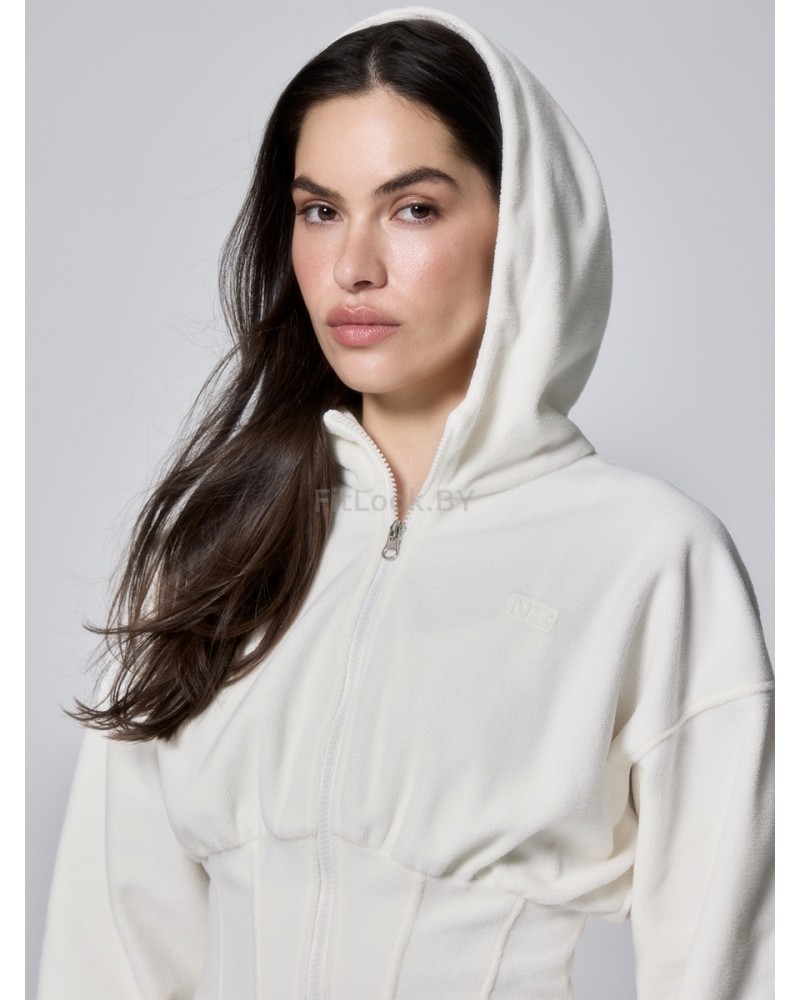 Зип-худи Neverlate Corset Fleece Milky