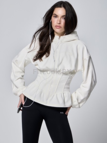 Зип-худи Neverlate Corset Fleece Milky