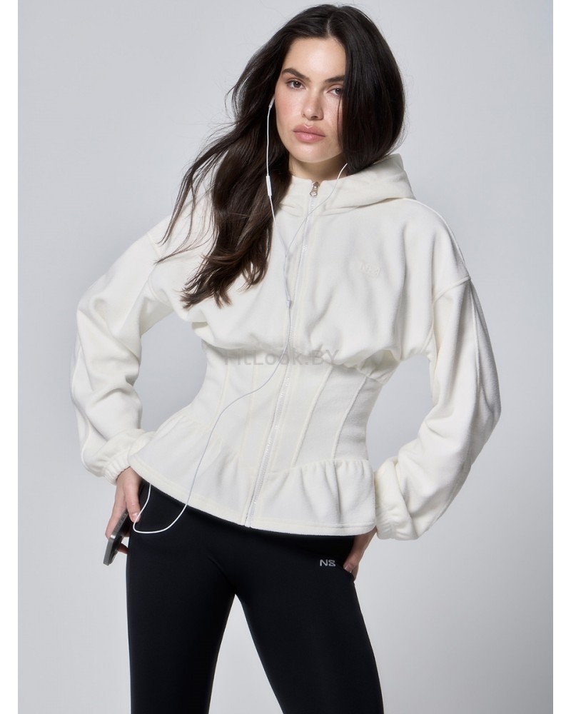 Зип-худи Neverlate Corset Fleece Milky